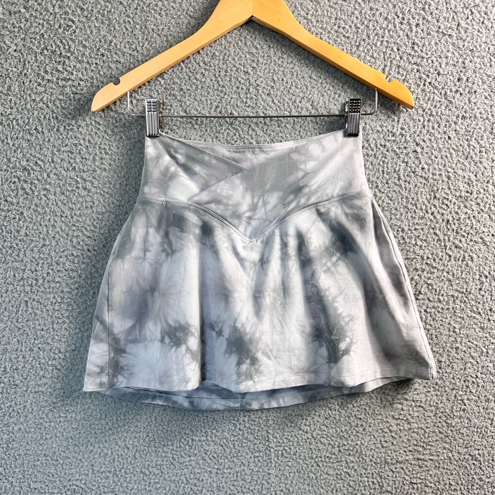 NEW Victorias Secret Skort Womens Size XS Gray Tie Dye High Waist Tennis Skirt